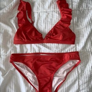 Michael Kors Red/Coral Bikini Set